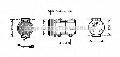 AVA QUALITY COOLING fdak276 -  Компрессор, кондиционер